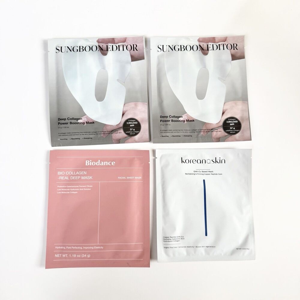 VIRAL K-Beauty Mask Bundle (4 Sheets) - Sungboon Editor, Biodance, Korean Skin